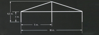 Plano de carpas de 10-12 metros
